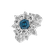 Prsteň s modrým diamantom a bielymi diamantmi Blue Treasure2