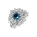 Prsteň s modrým diamantom a bielymi diamantmi Apology2