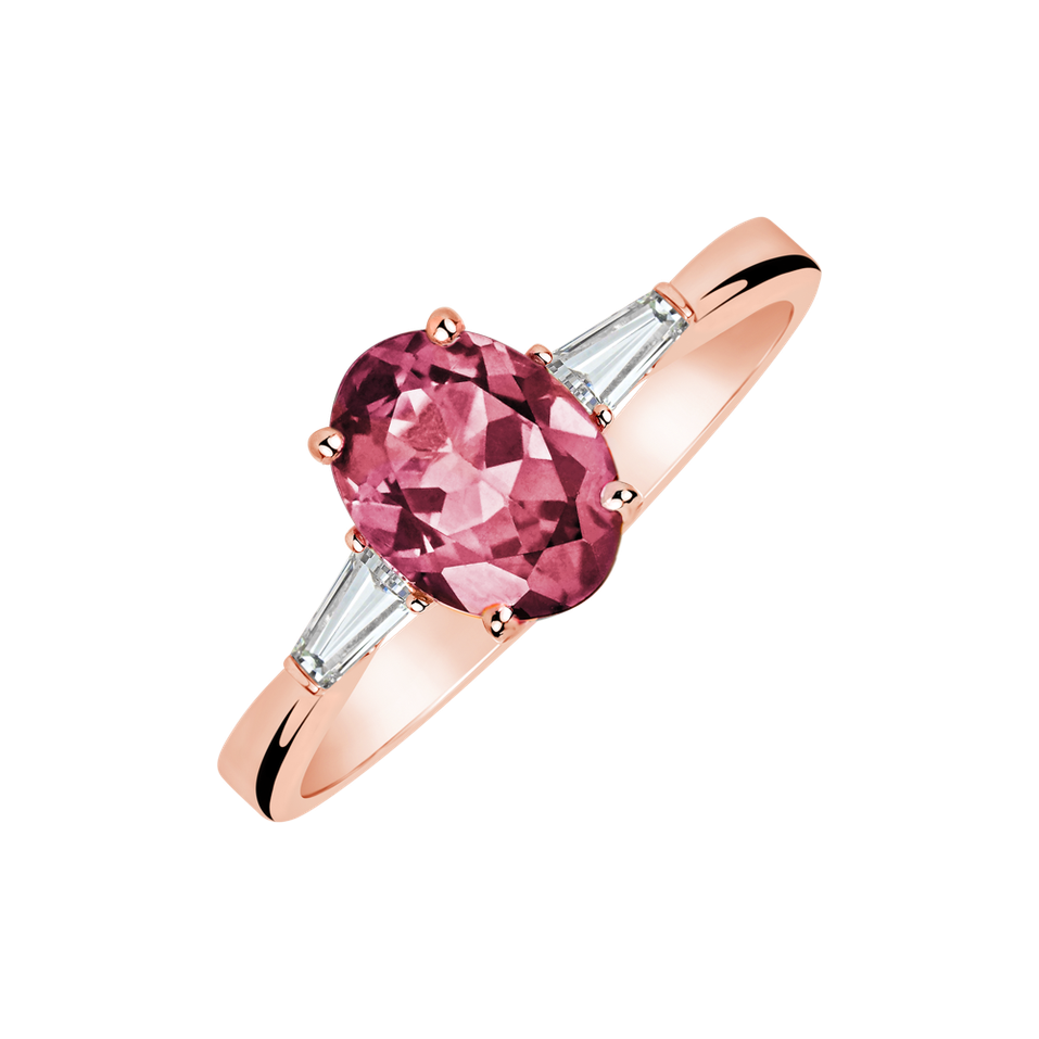 Prsteň s turmalínom a diamantmi Mystical Shade