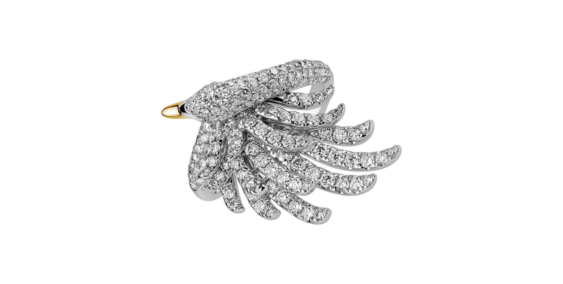 Prsteň s diamantmi White Swan