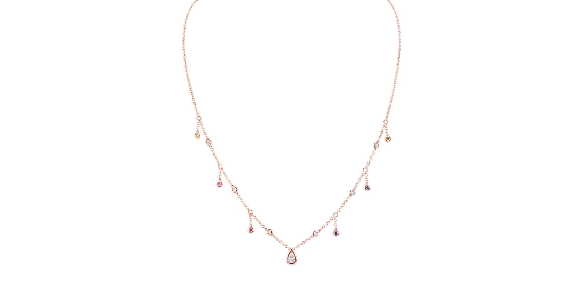 Náhrdelník so zafírmi a diamantmi Galatea