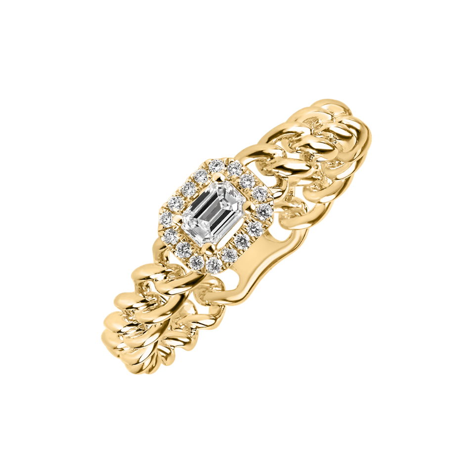 Prsteň s diamantmi Icy Fantasy