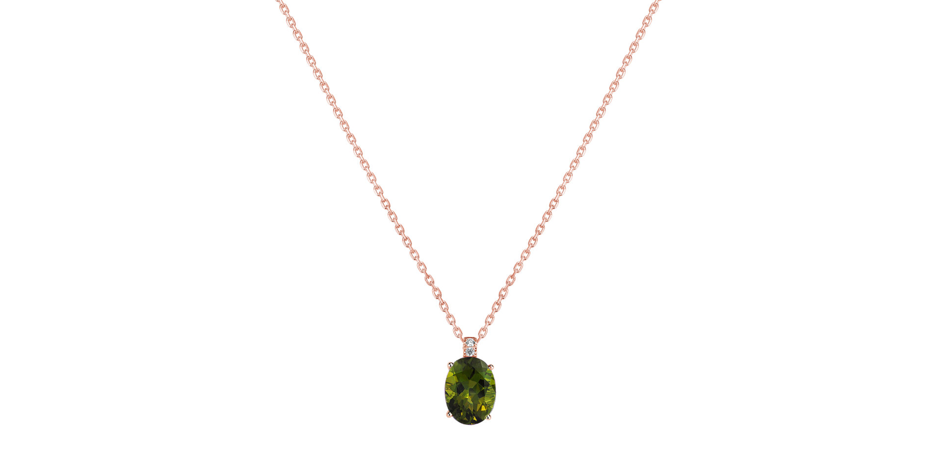Náhrdelník s diamantmi a turmalínom Grime