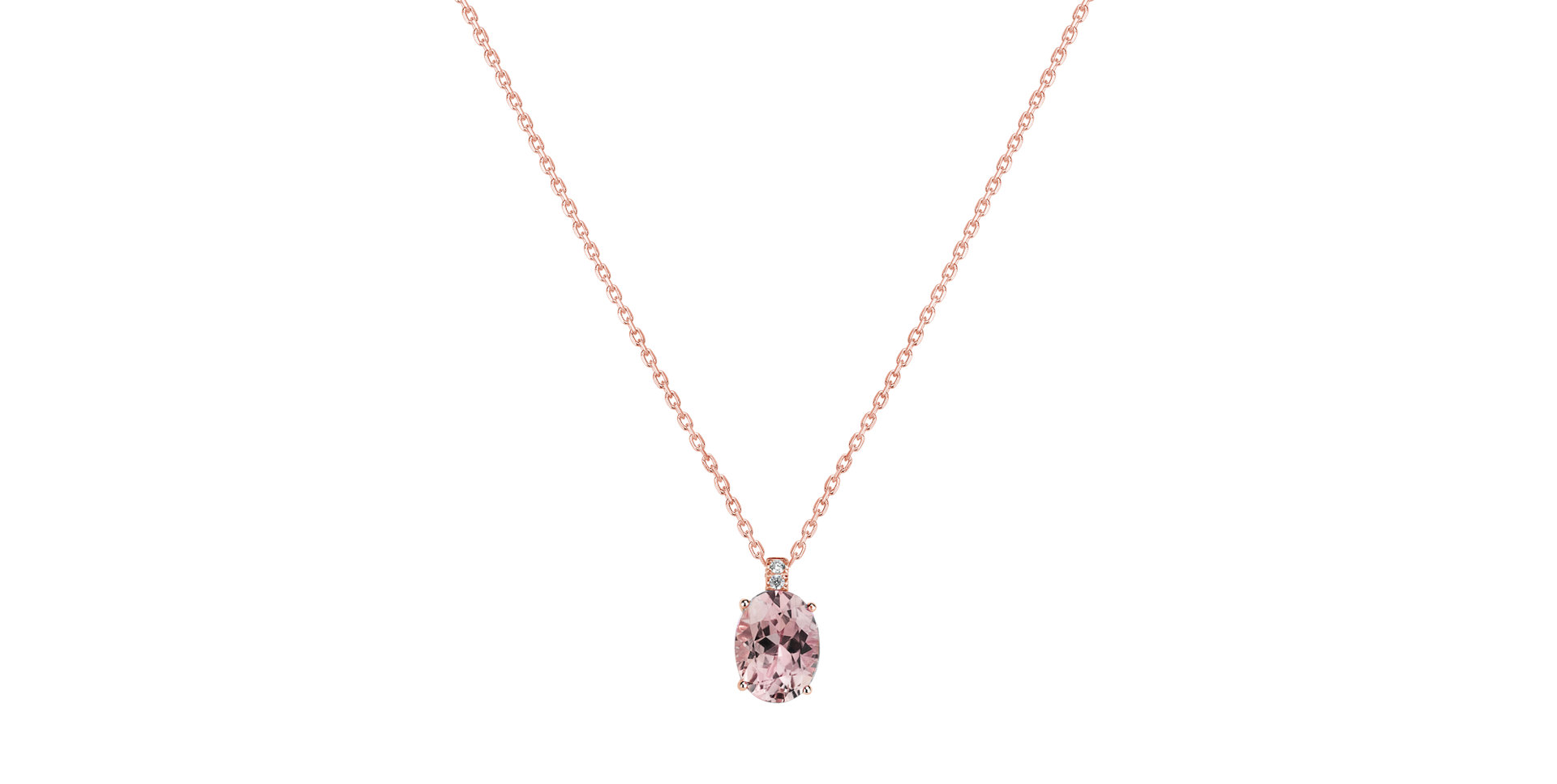 Náhrdelník s diamantmi a morganitom Grime