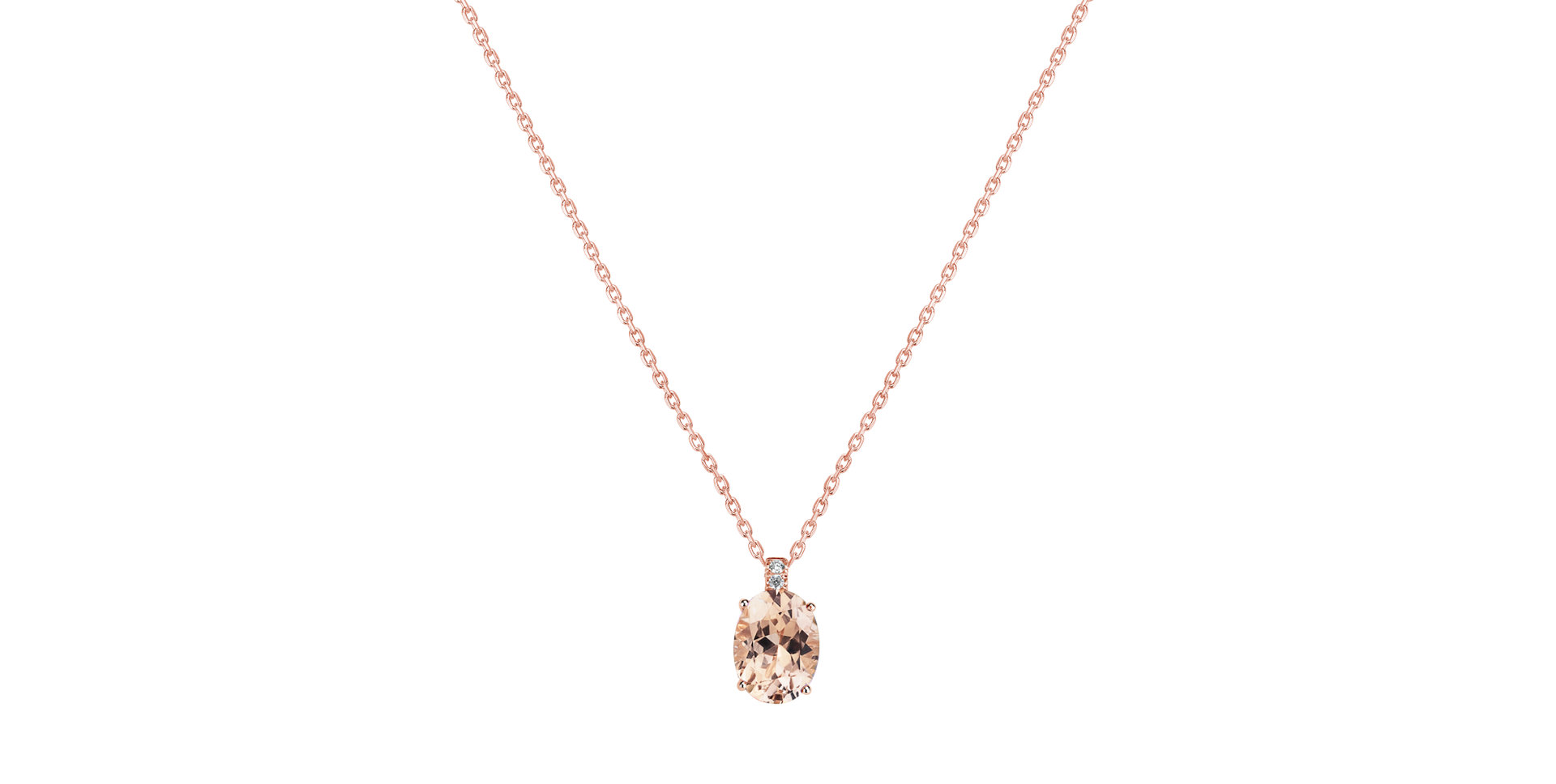 Náhrdelník s diamantmi a morganitom Grime