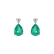 Náušnice s diamantom a smaragdom Galatea2