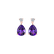 Náušnice s diamantmi a ametystom Galatea2