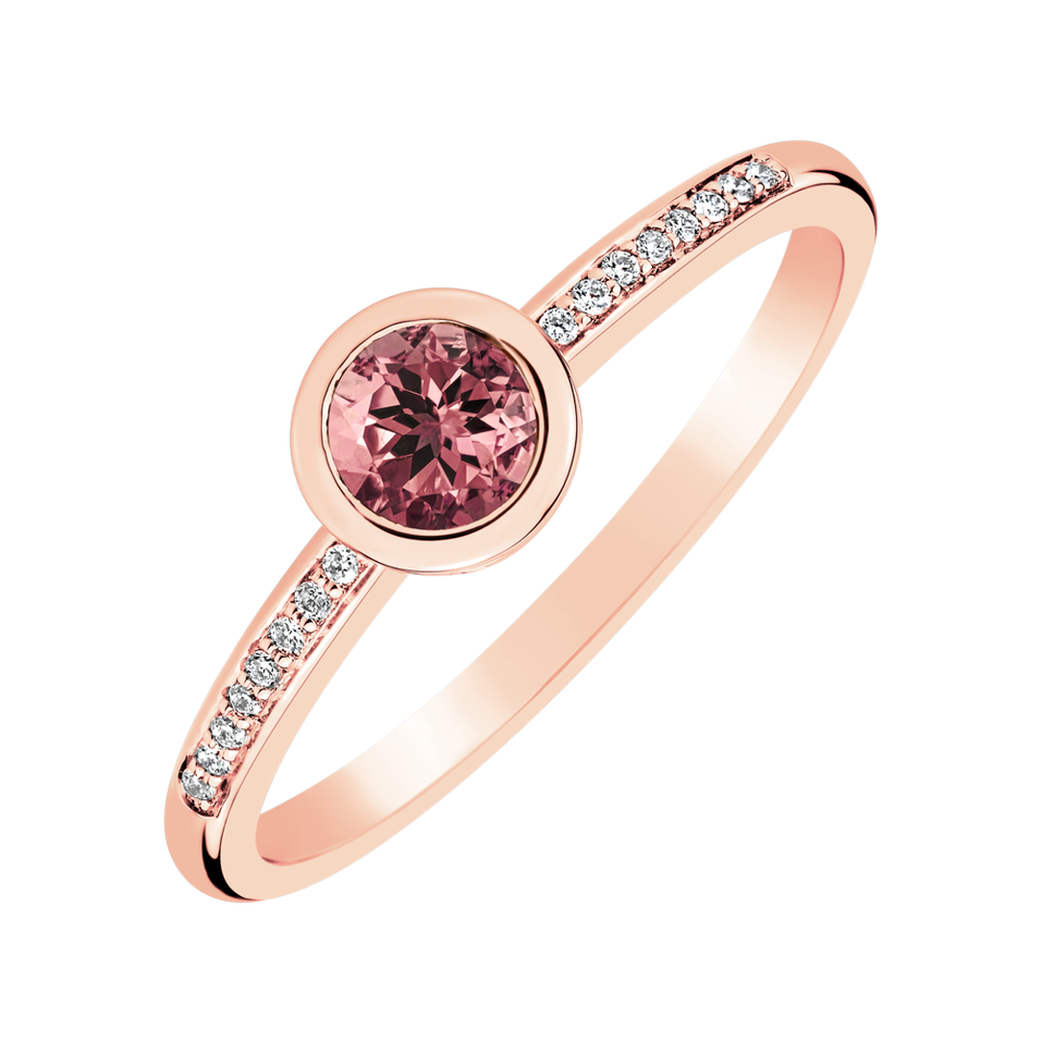 Prsteň s diamantmi a turmalínom Regal Sparkle
