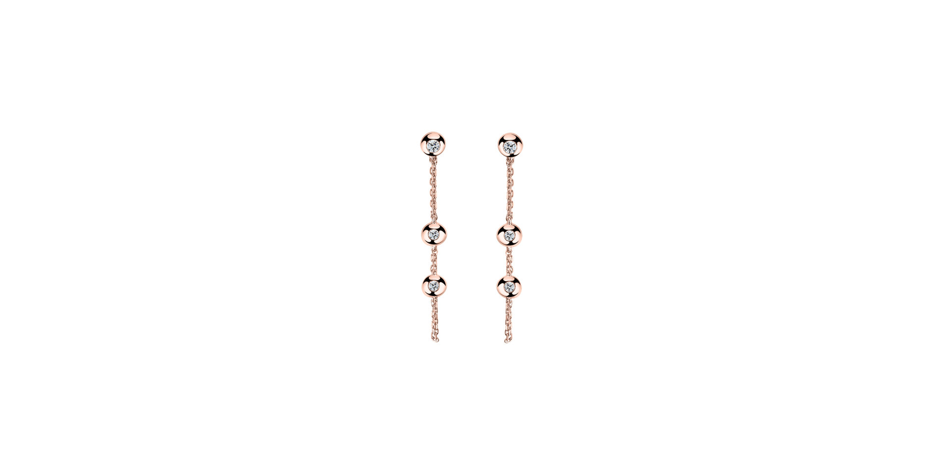 Náušnice s diamantmi Magical Watefall