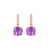 Náušnice s diamantmi a ametystom Calliope2