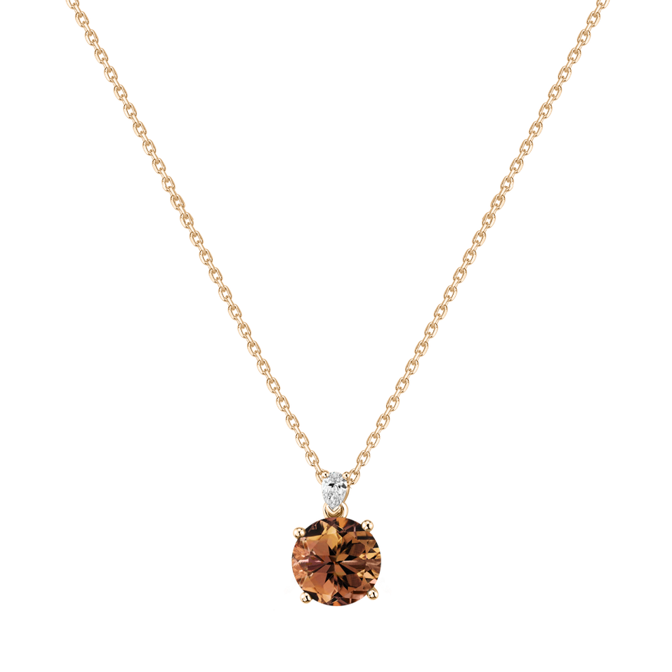 Náhrdelník s diamantom a turmalínom Seraphina