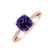 Prsteň s diamantmi a ametystom Melody Harmony2