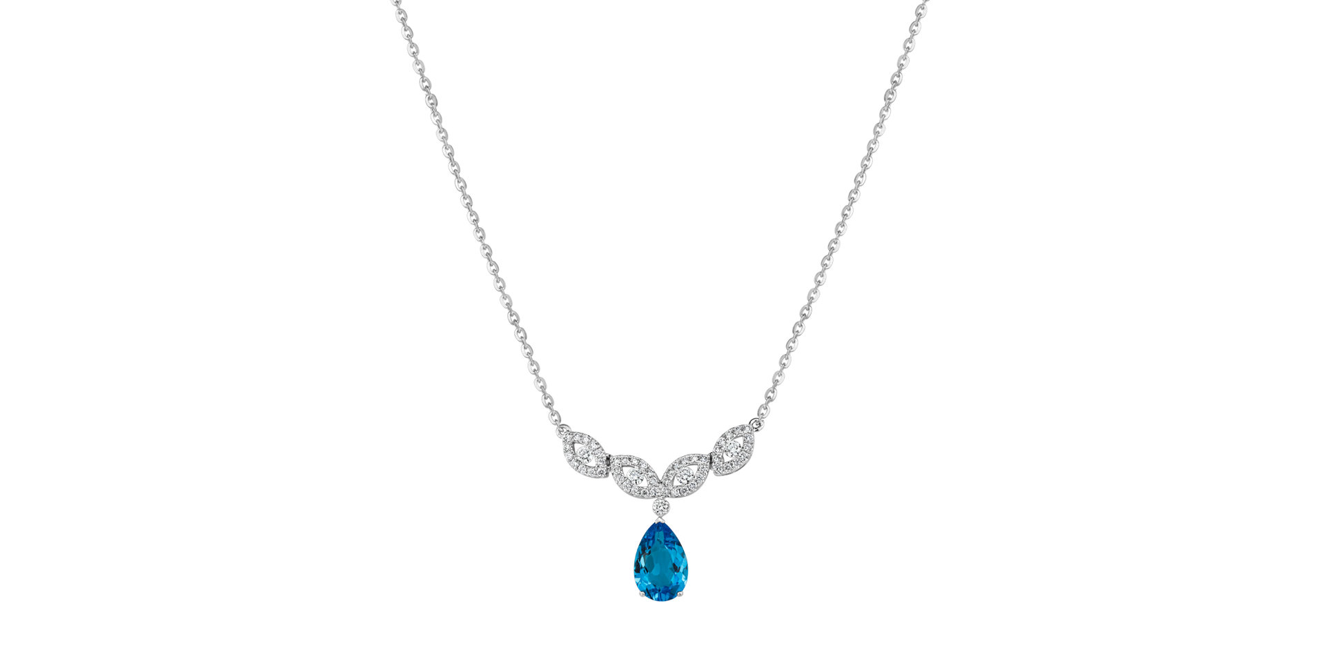 Náhrdelník s diamantmi a topásom Duchess of the Sea