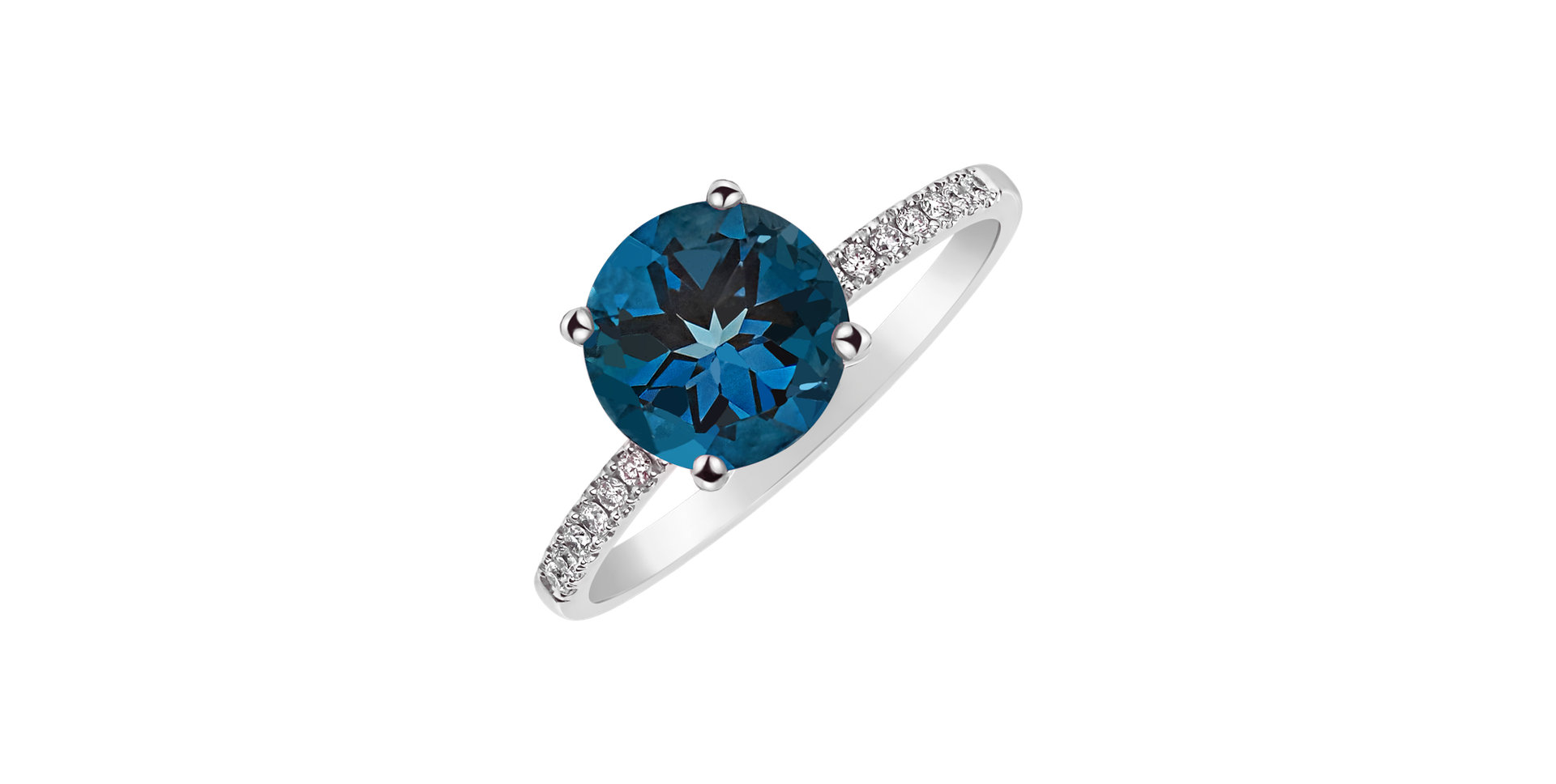 Prsteň s diamantmi a topásom Bethy