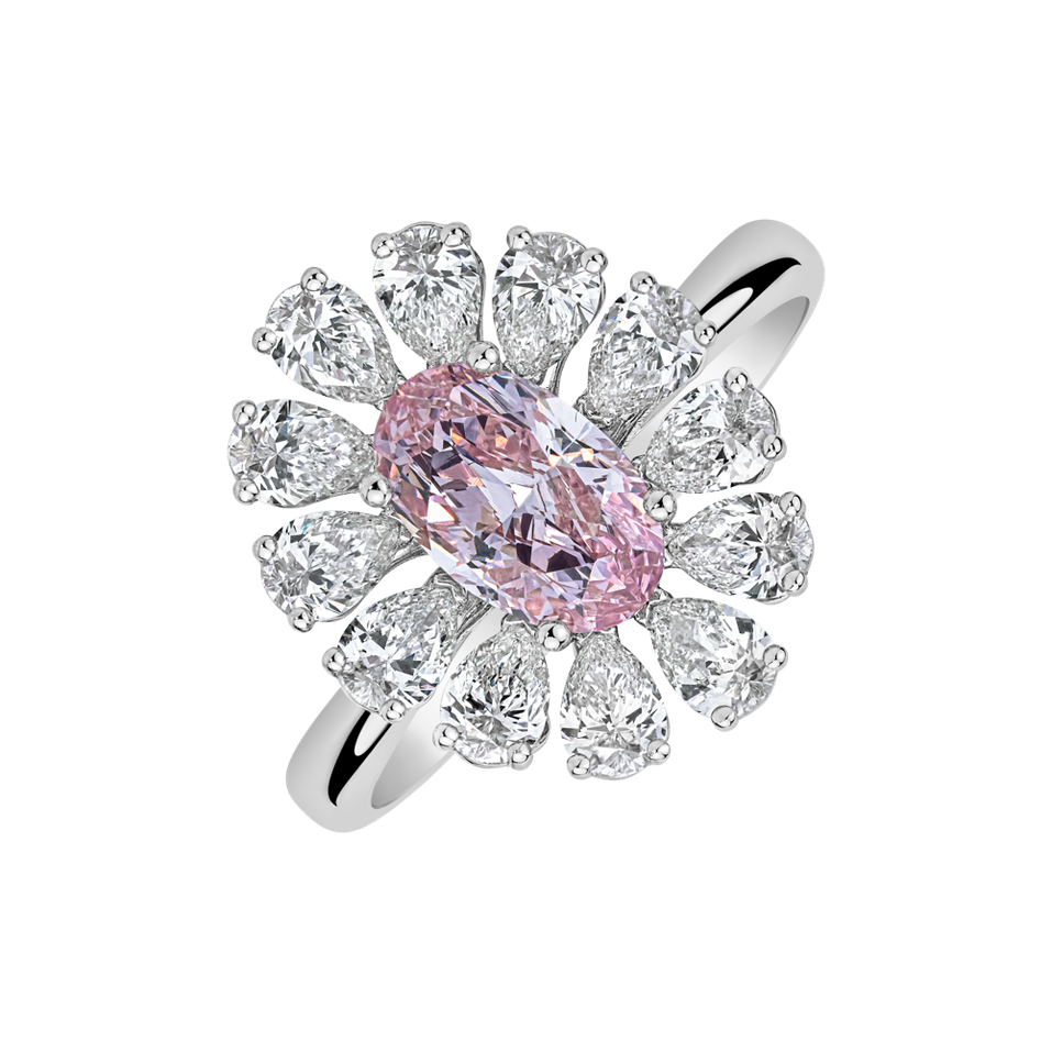 Prsteň s diamantmi Petal of the Wind