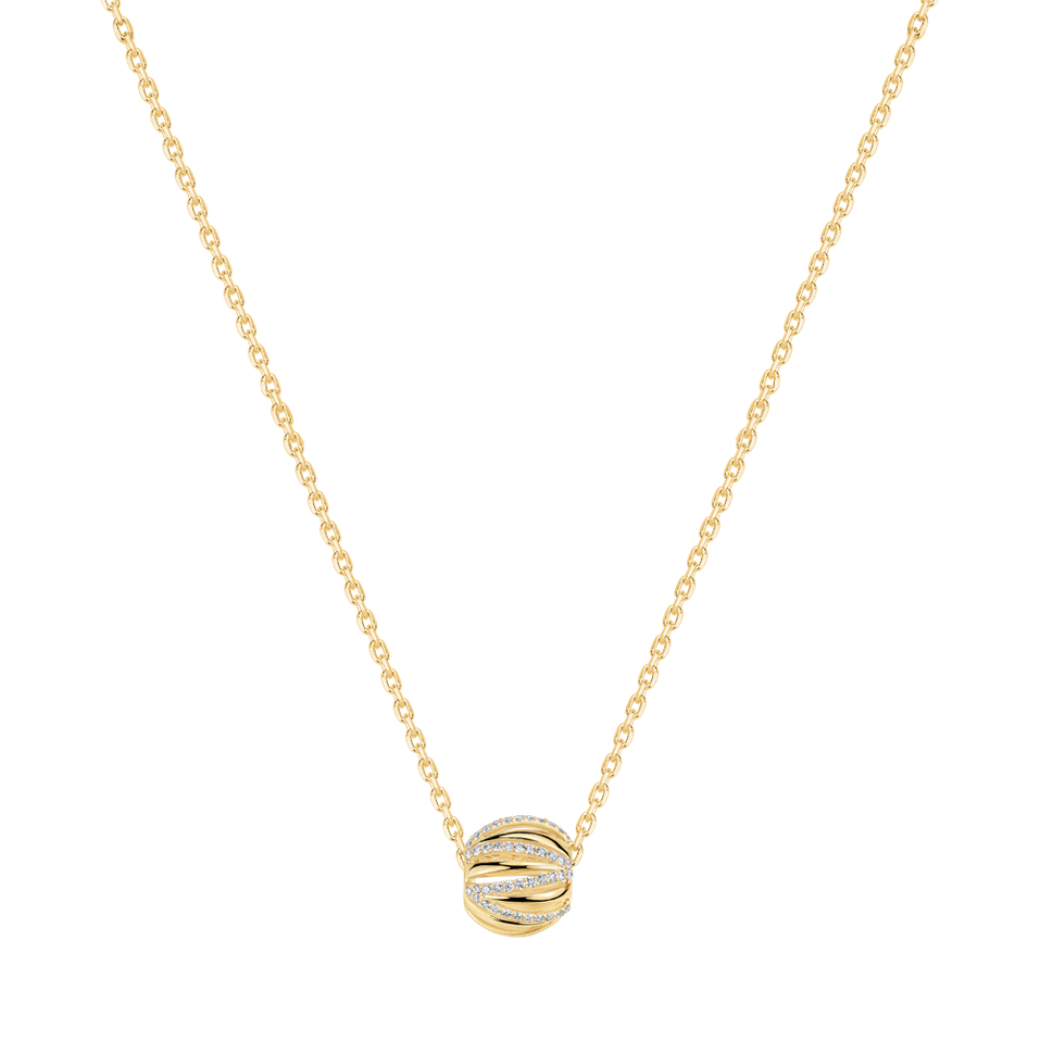 Náhrdelník s diamantmi Golden Ball