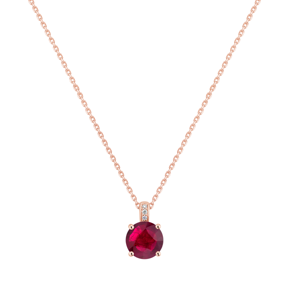 Náhrdelník s diamantmi a rubínom Seraphita