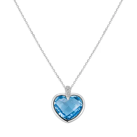 Náhrdelník s diamantmi a topásom Heartlight