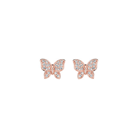 Náušnice s diamantmi Lucky Wings