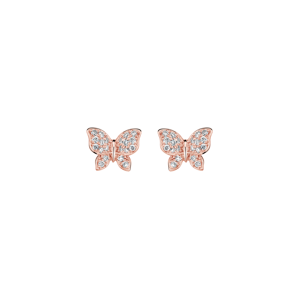 Náušnice s diamantmi Lucky Wings
