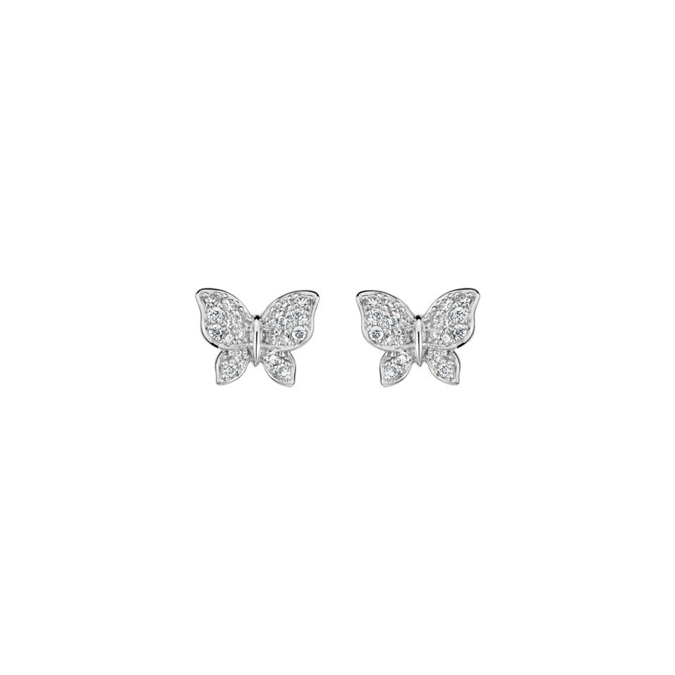 Náušnice s diamantmi Lucky Wings
