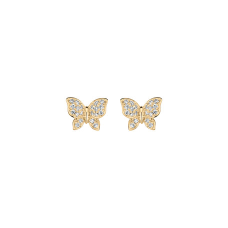 Náušnice s diamantmi Lucky Wings