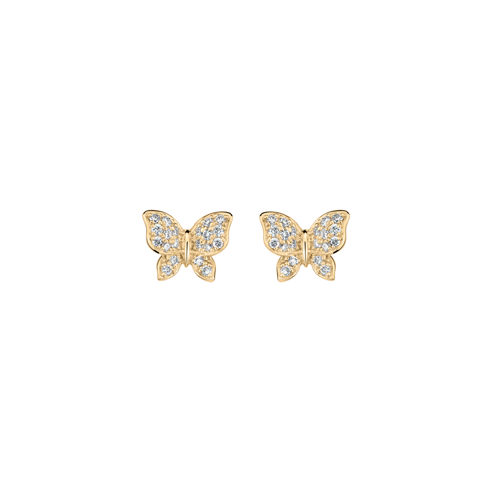 Náušnice s diamantmi Lucky Wings
