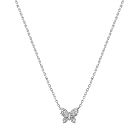 Náhrdelník s diamantmi Butterfly Touch
