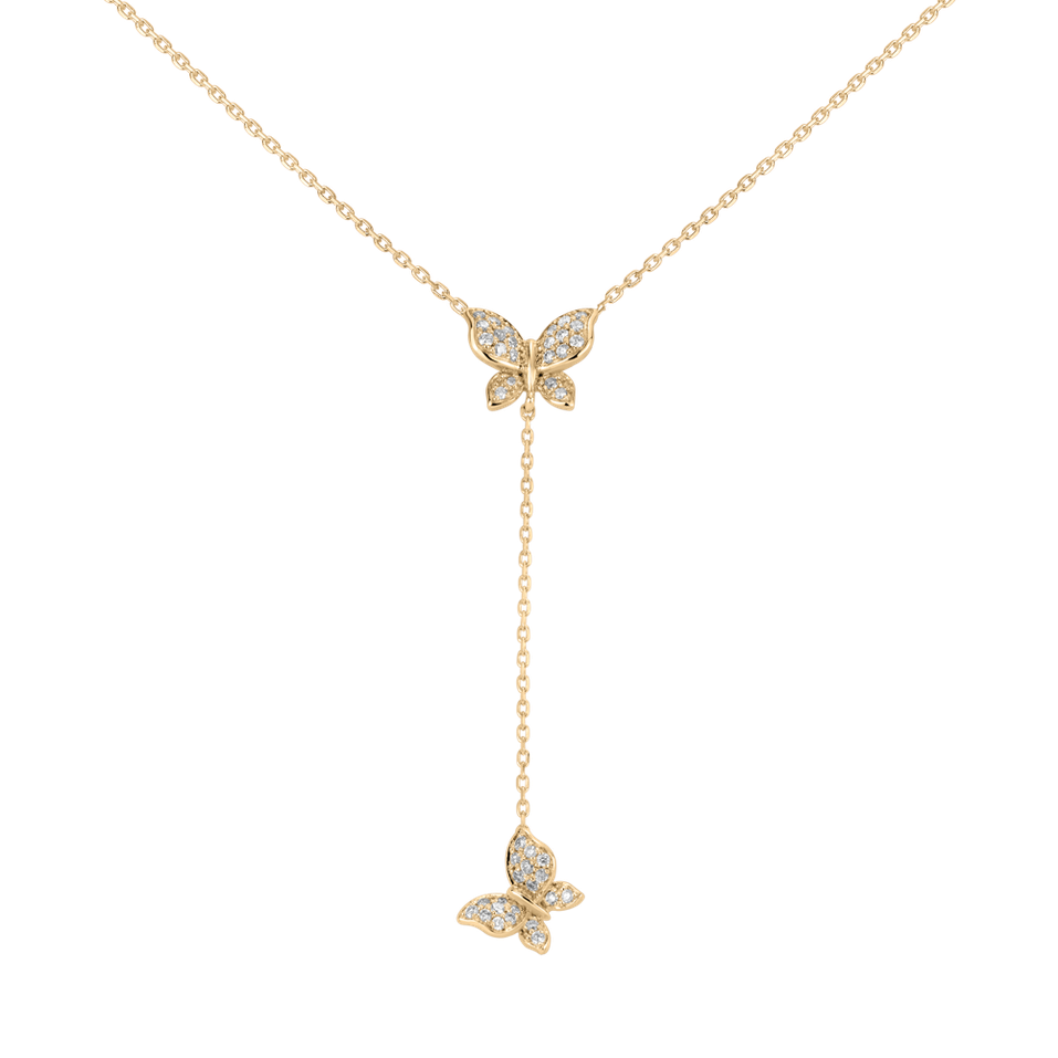 Náhrdelník s diamantmi Butterfly Soul