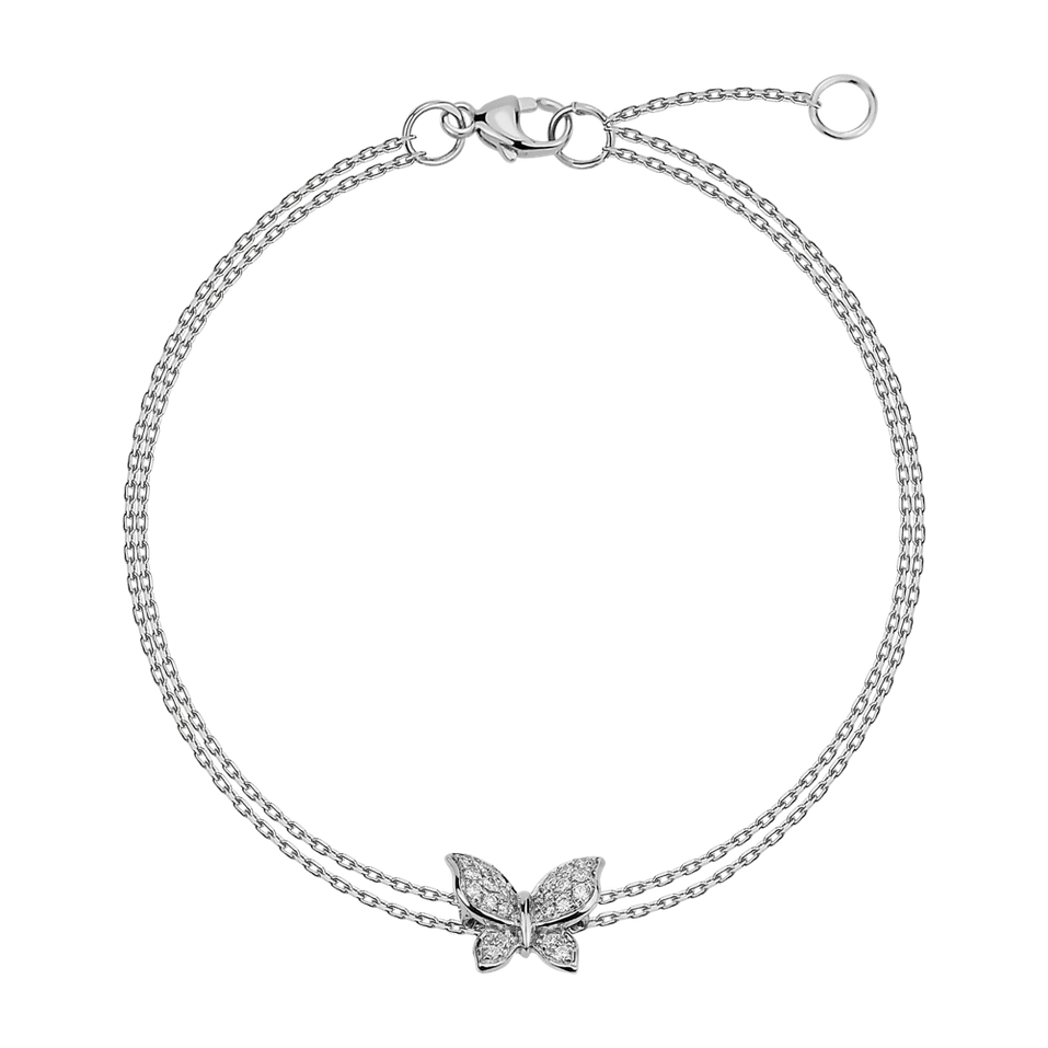 Náramok s diamantmi Butterfly Charm