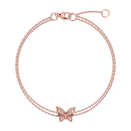 Náramok s diamantmi Butterfly Charm