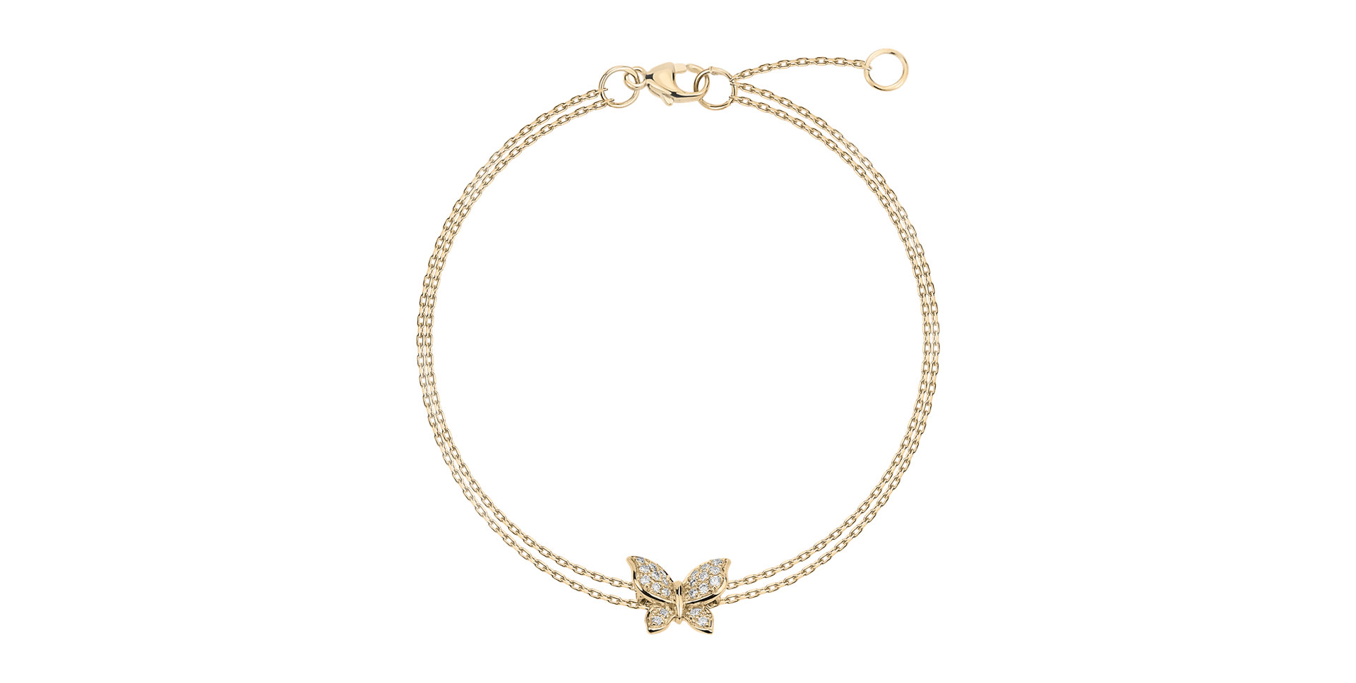 Náramok s diamantmi Butterfly Charm