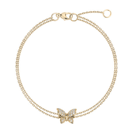 Náramok s diamantmi Butterfly Charm