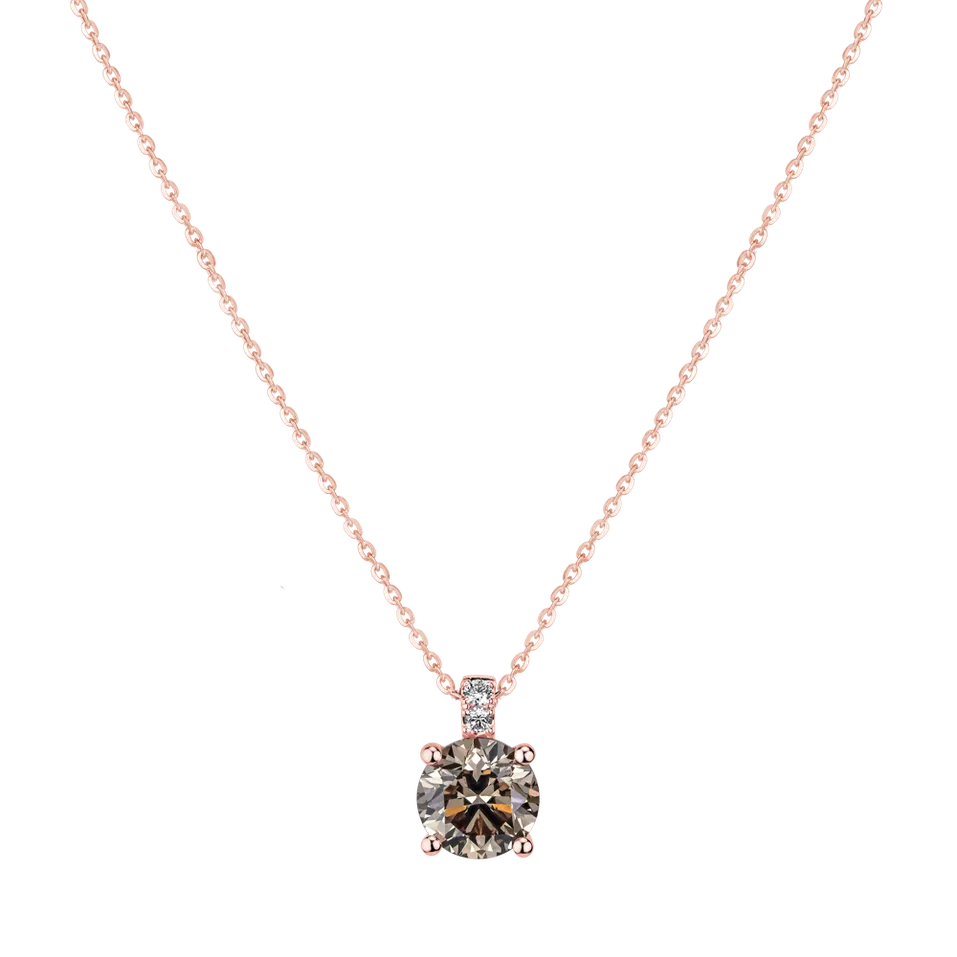 Náhrdelník s diamantmi Bronze Radiance