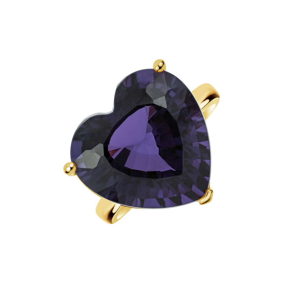 Prsteň s ametystom Amethyst Heart
