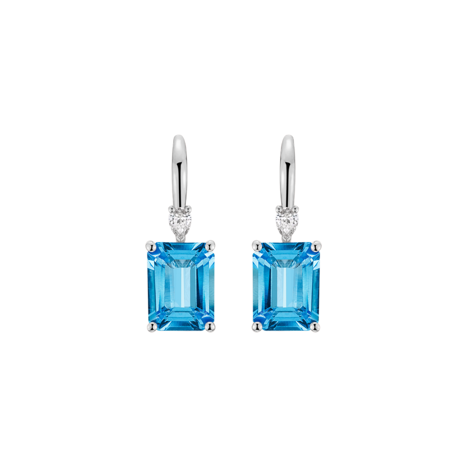 Náušnice s diamantom a topásom Royal Cordelia