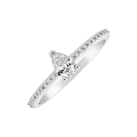Prsteň s diamantmi Lone Teardrop
