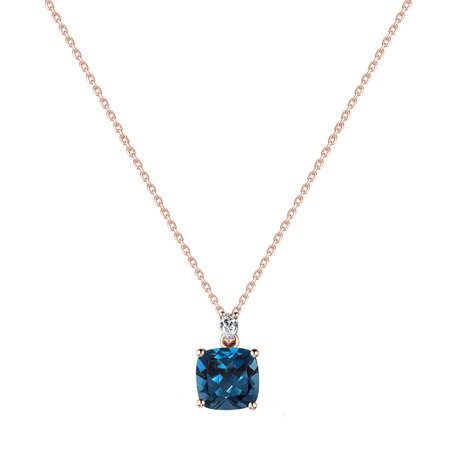 Náhrdelník s diamantom a topásom Marigold