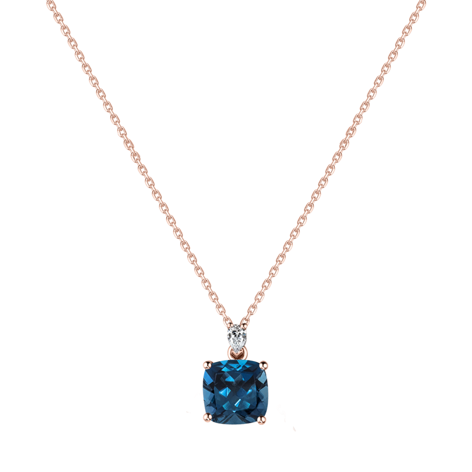 Náhrdelník s diamantom a topásom Marigold