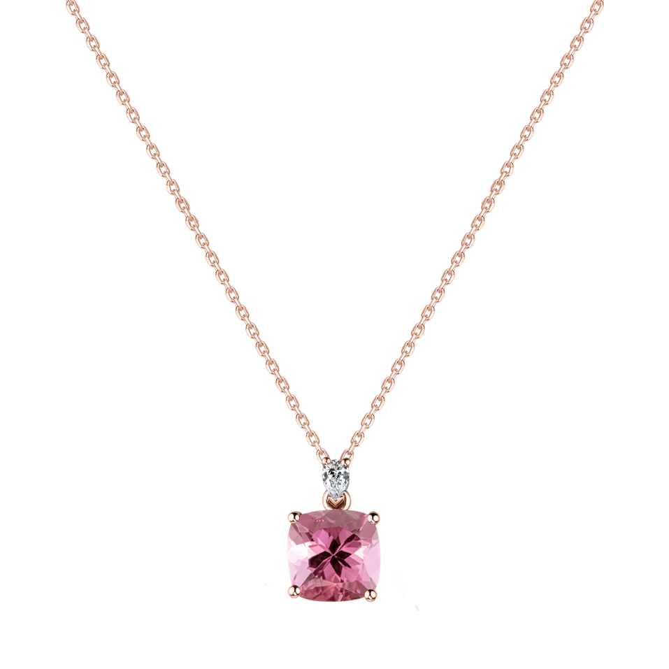 Náhrdelník s diamantom a turmalínom Marigold