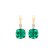 Náušnice s diamantom a smaragdom Cassian2