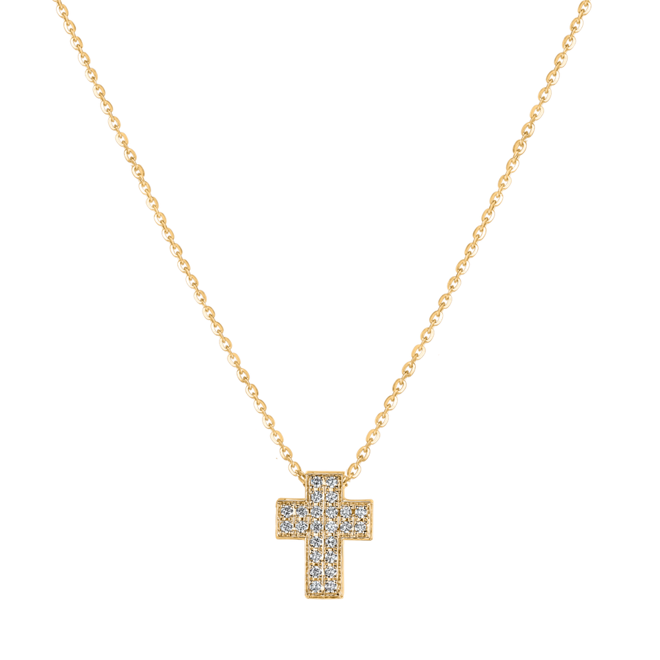 Náhrdelník s diamantmmi Divine Cross