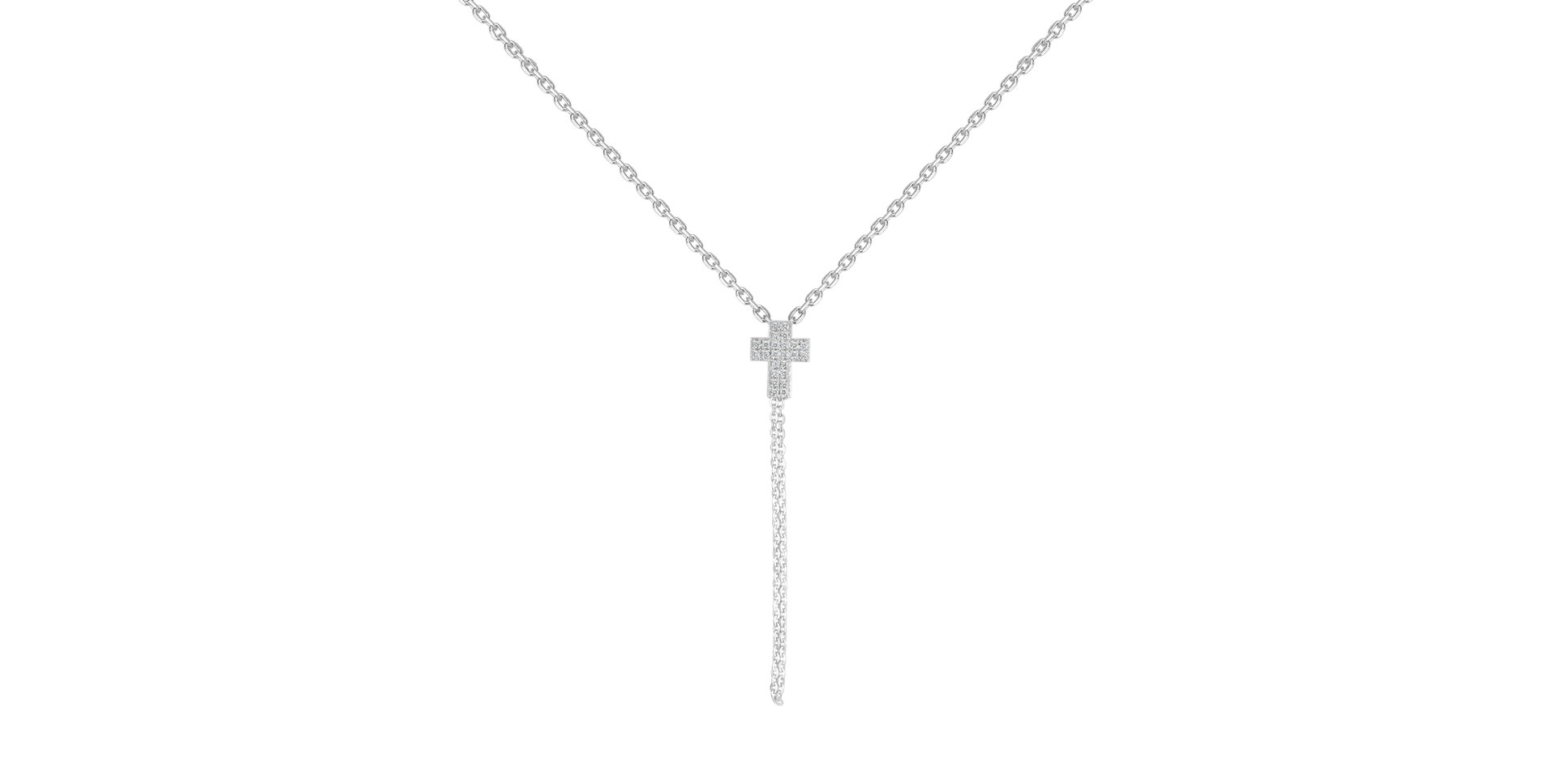 Náhrdelník s diamantmi Divine Cross