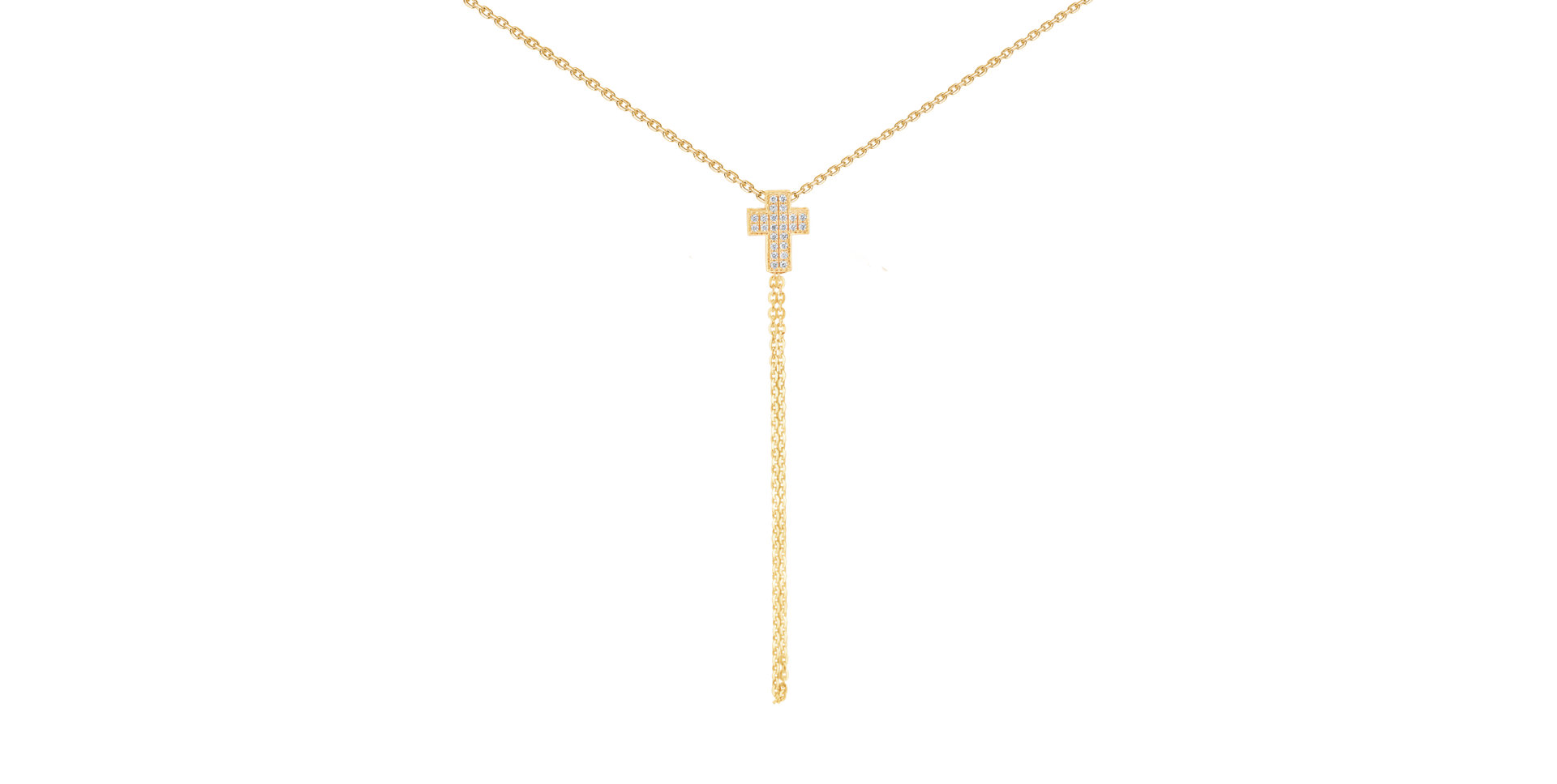 Náhrdelník s diamantmi Divine Cross