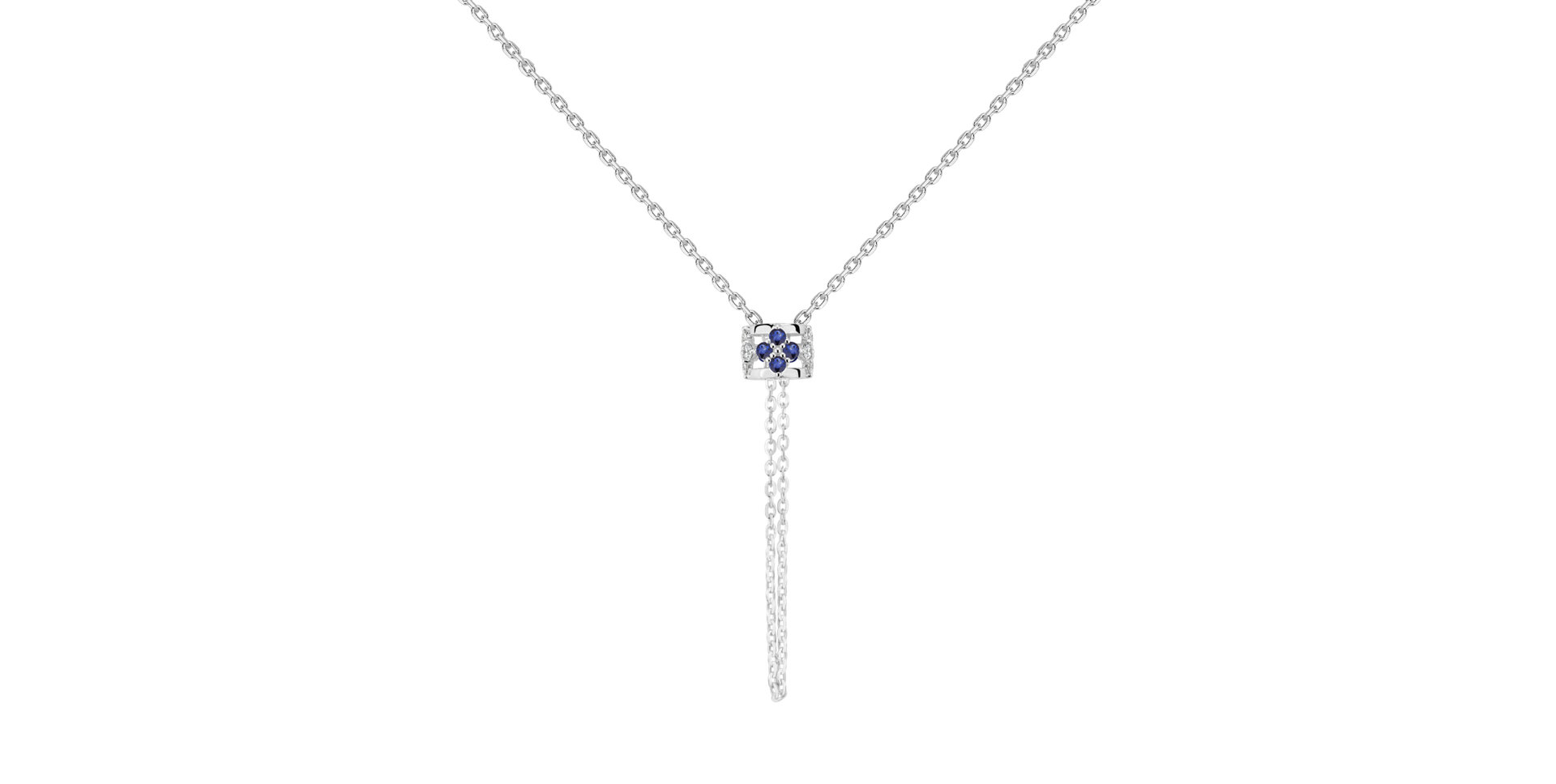 Náhrdelník s diamantmi a zafírmi Amea