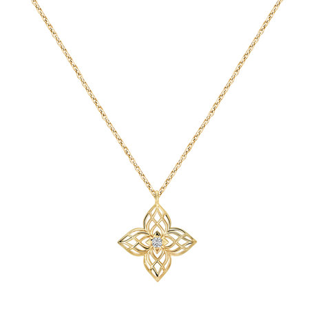Náhrdelník s diamantom Galactic Blossom
