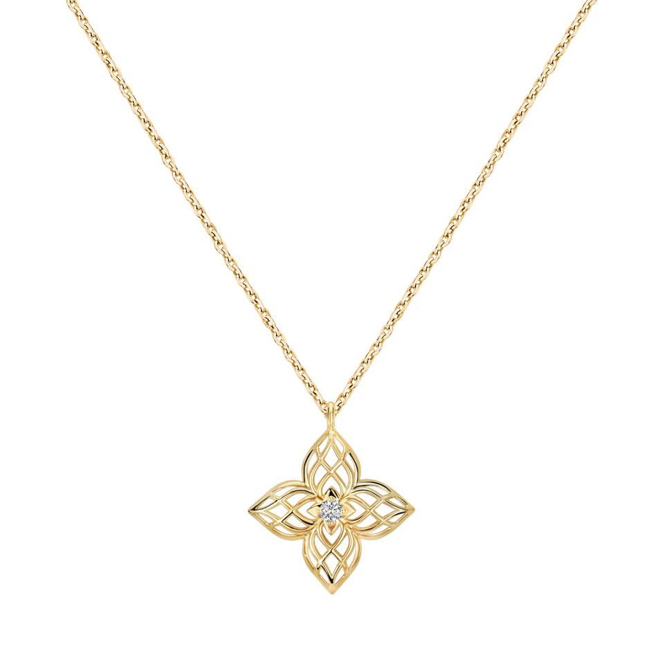Náhrdelník s diamantom Galactic Blossom