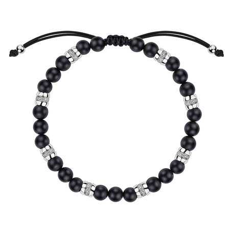 Náramok s diamantmi a achátmi Eclipse String