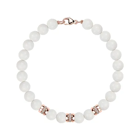 Náramok s diamantmi a achátmi White Mirage