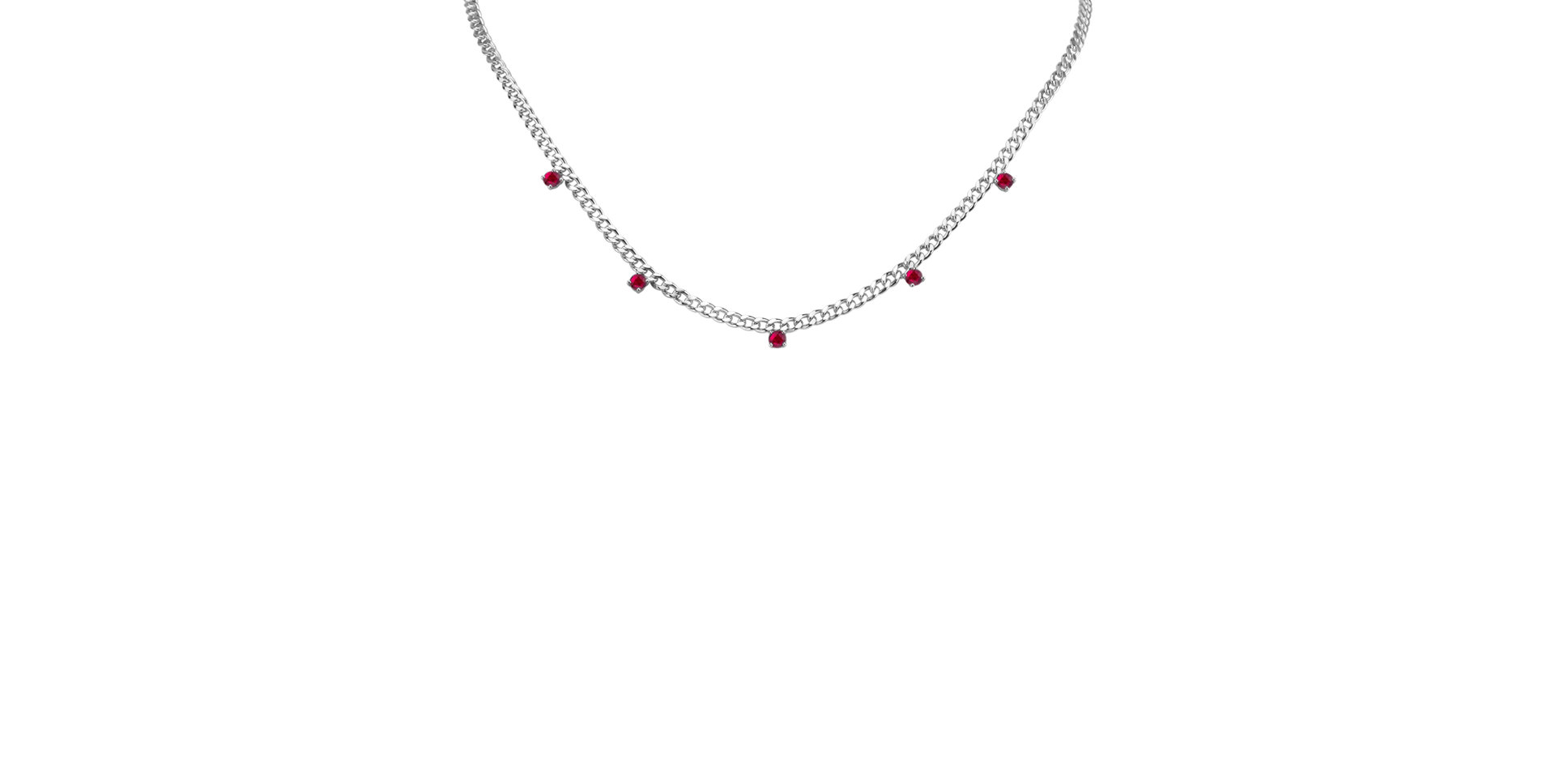 Náhrdelník s rubínmi Lucky Raindrops